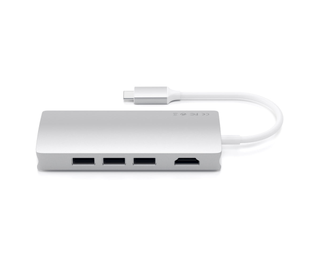 Satechi Aluminium Adapter V2 (USB-C, 3xUSB-A, 4K HDMI, mSD) (silver) - 1144468 - zdjęcie 3